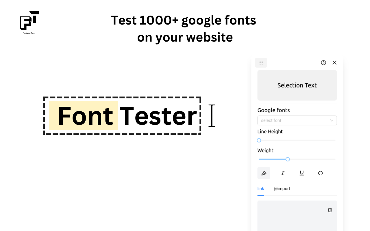 Font tester - Find and Test 1000+ fonts on any webpage chrome谷歌浏览器插件_扩展第2张截图