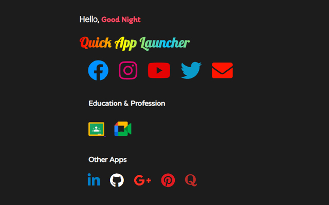 quick app launcher chrome谷歌浏览器插件_扩展第1张截图