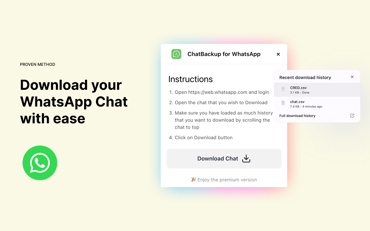 ChatBackup for WhatsApp - Download WhatsApp chat history from PC chrome谷歌浏览器插件_扩展第2张截图