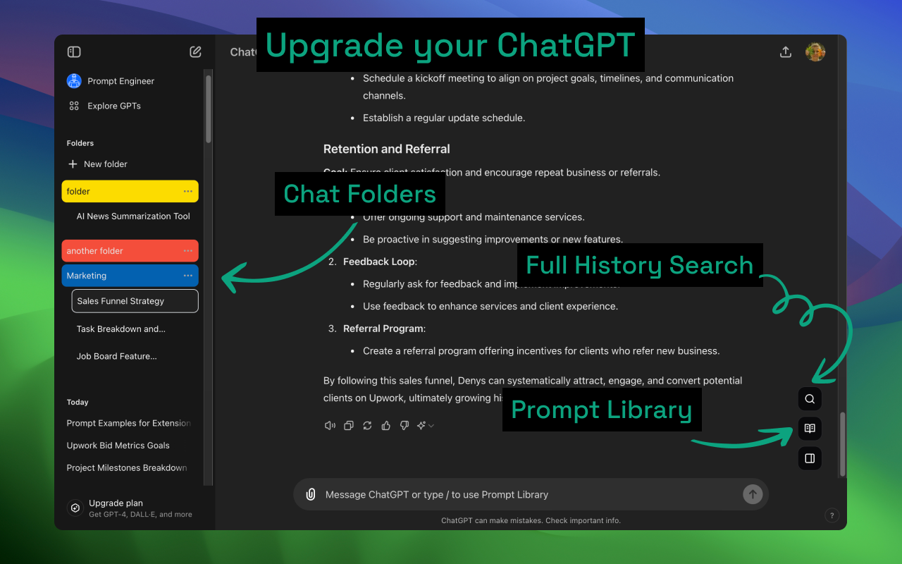 Chat Maestro ChatGPT - Folders, Prompts & Search chrome谷歌浏览器插件_扩展第5张截图