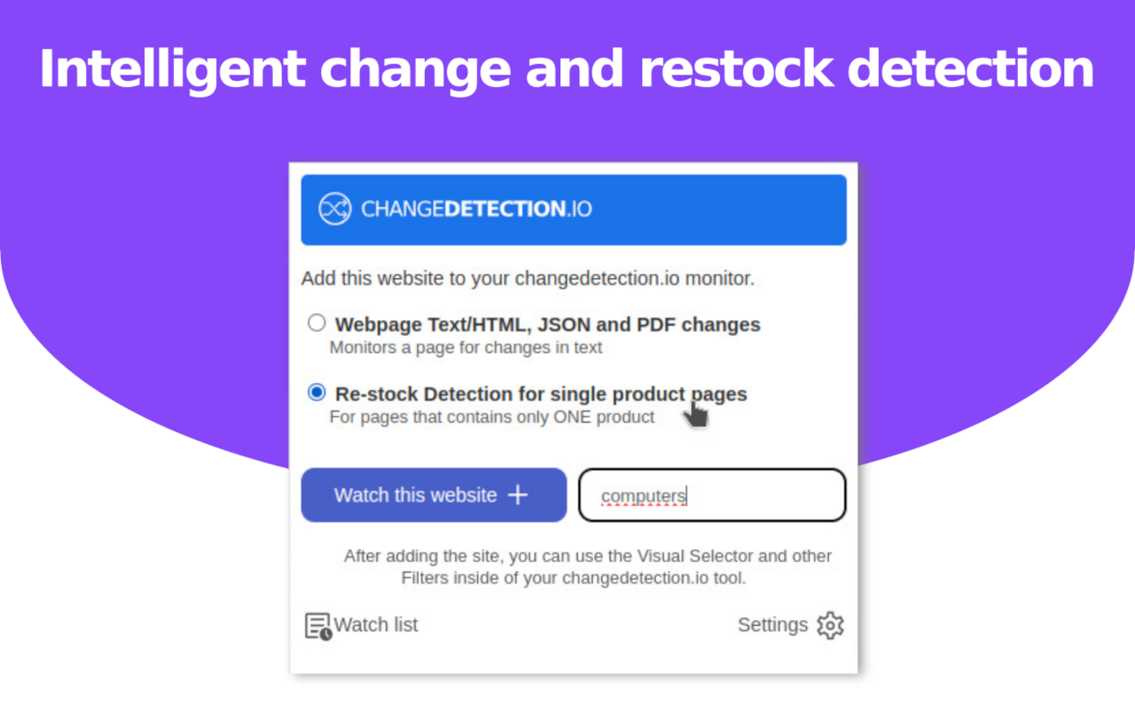 Changedetection.io Website Monitor chrome谷歌浏览器插件_扩展第3张截图