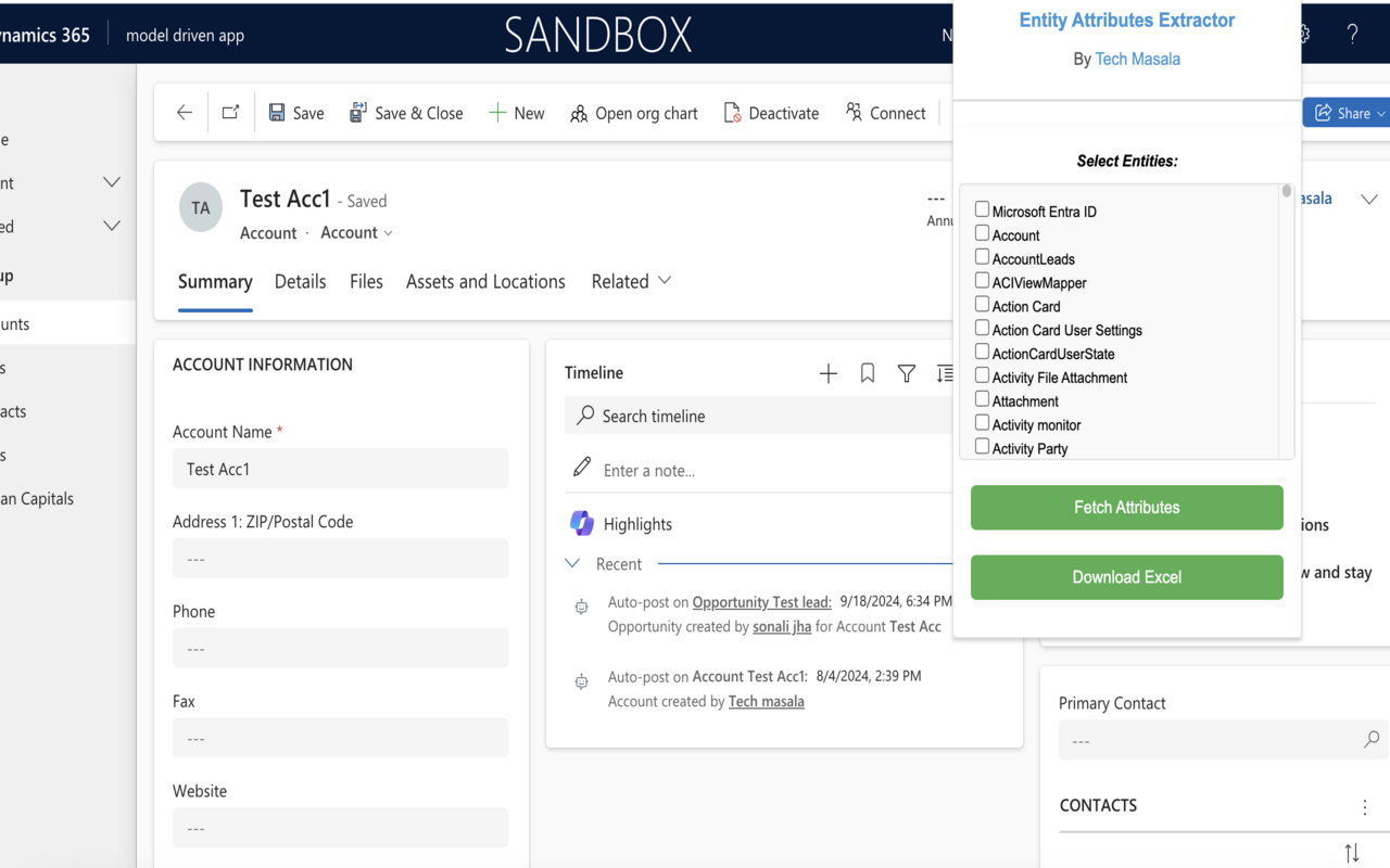 Dynamics CRM Entity Attributes Extractor chrome谷歌浏览器插件_扩展第1张截图