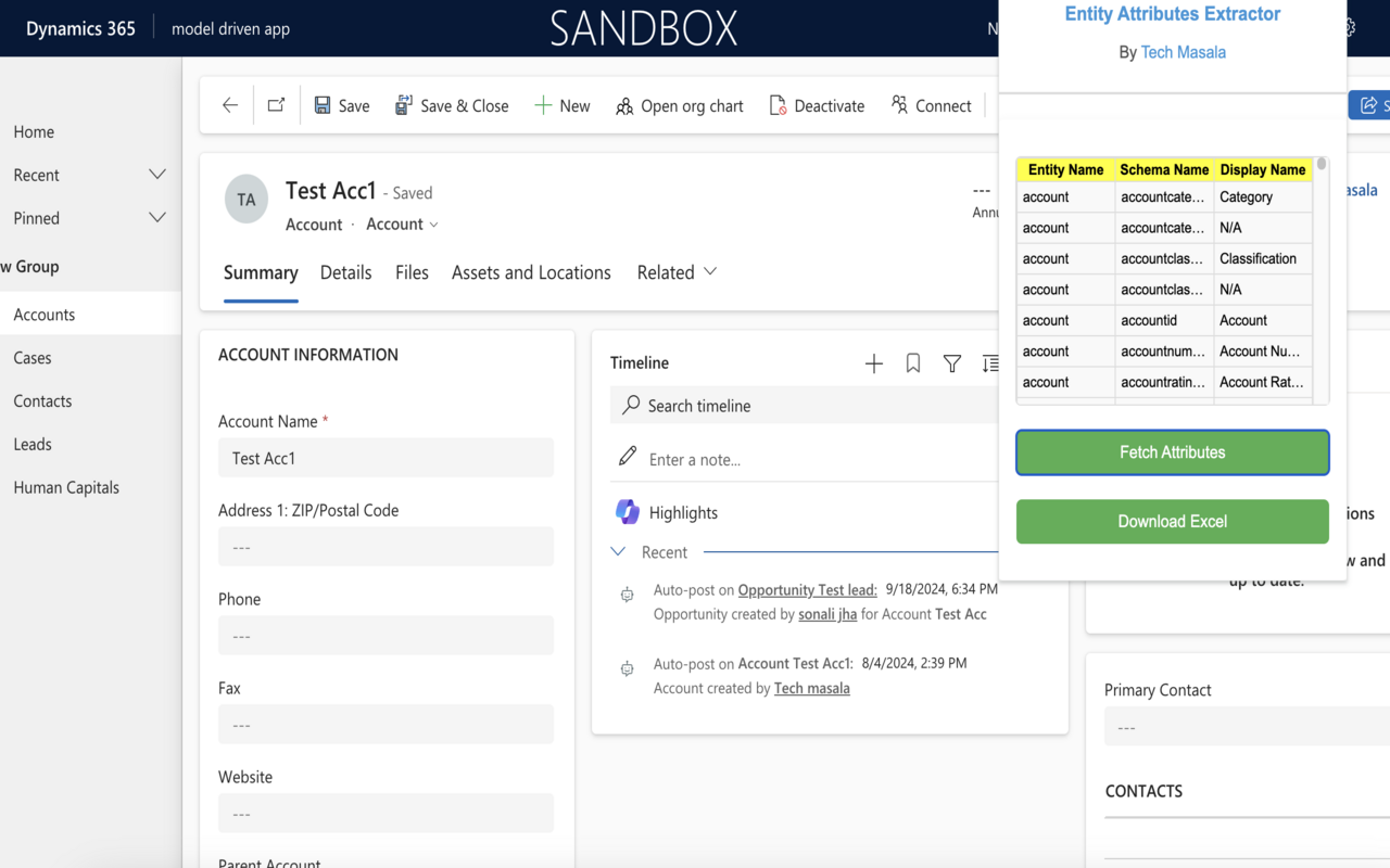 Dynamics CRM Entity Attributes Extractor chrome谷歌浏览器插件_扩展第2张截图