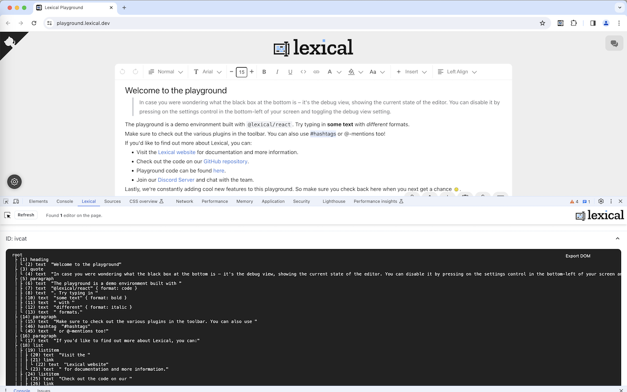 Lexical Developer Tools chrome谷歌浏览器插件_扩展第1张截图