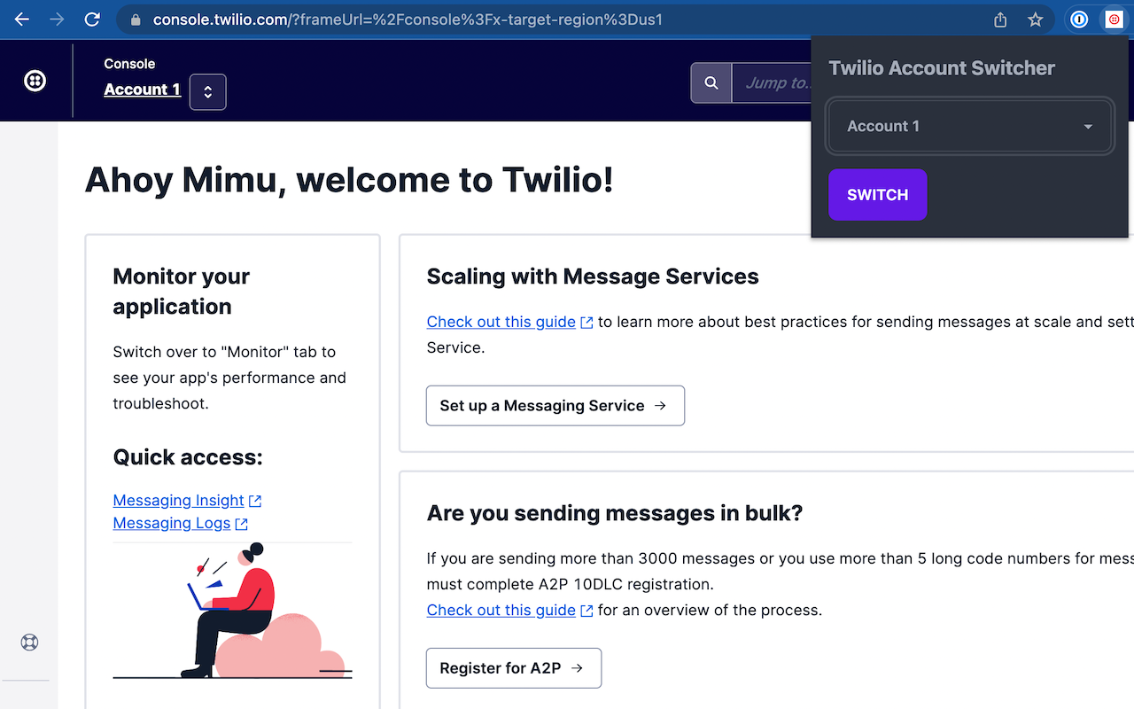 Twilio Account Switcher chrome谷歌浏览器插件_扩展第1张截图