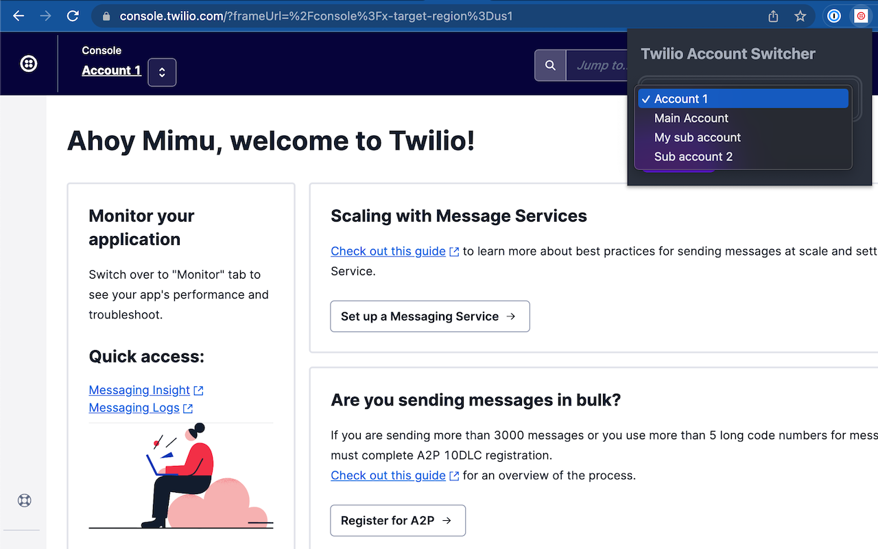 Twilio Account Switcher chrome谷歌浏览器插件_扩展第2张截图