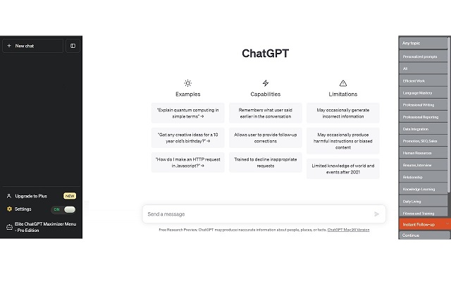 Elite ChatGPT Maximizer-Boost Your Efficiency chrome谷歌浏览器插件_扩展第1张截图