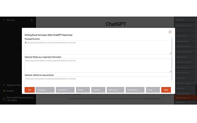 Elite ChatGPT Maximizer-Boost Your Efficiency chrome谷歌浏览器插件_扩展第4张截图