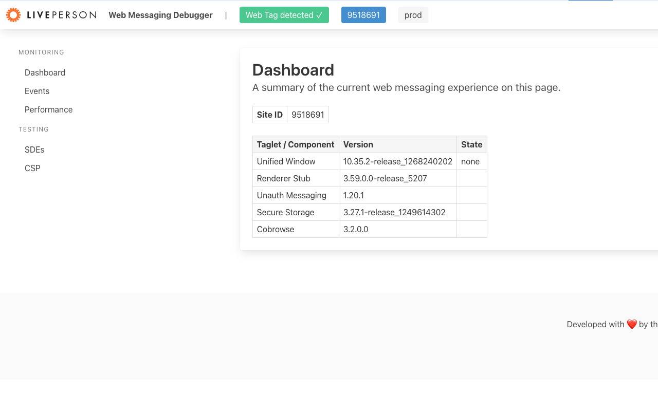 LivePerson Web Messaging Debugger chrome谷歌浏览器插件_扩展第1张截图