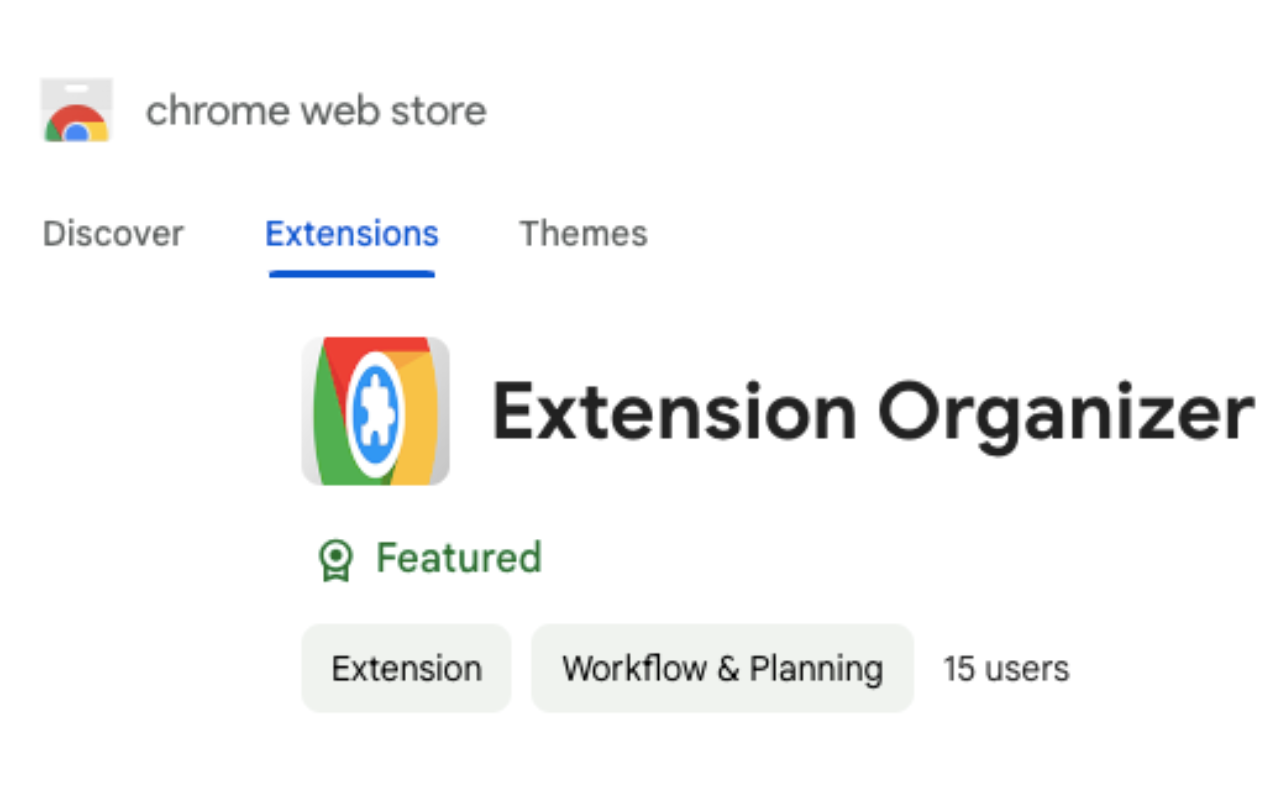 Extension Organizer chrome谷歌浏览器插件_扩展第2张截图