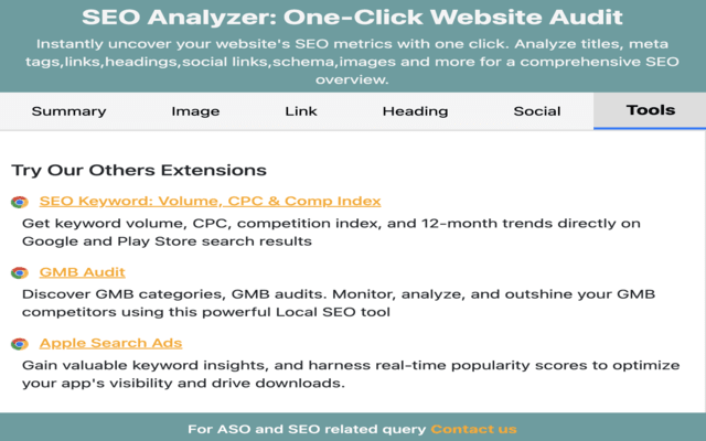 SEO Analyzer: One-Click Website Audit chrome谷歌浏览器插件_扩展第1张截图