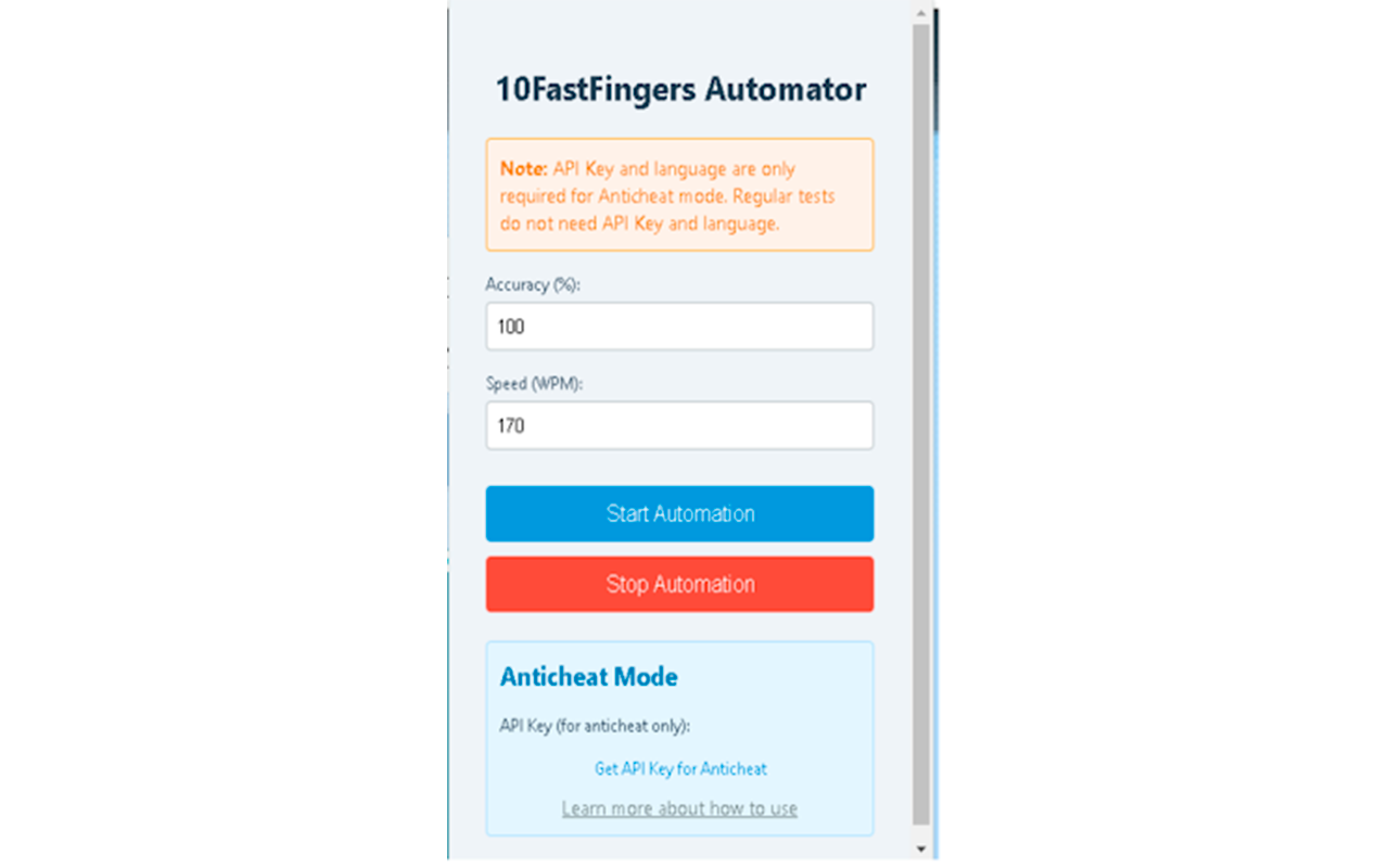 10FastFingers Automator chrome谷歌浏览器插件_扩展第1张截图