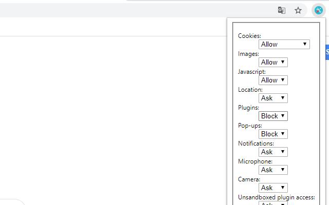 Content Settings chrome谷歌浏览器插件_扩展第1张截图