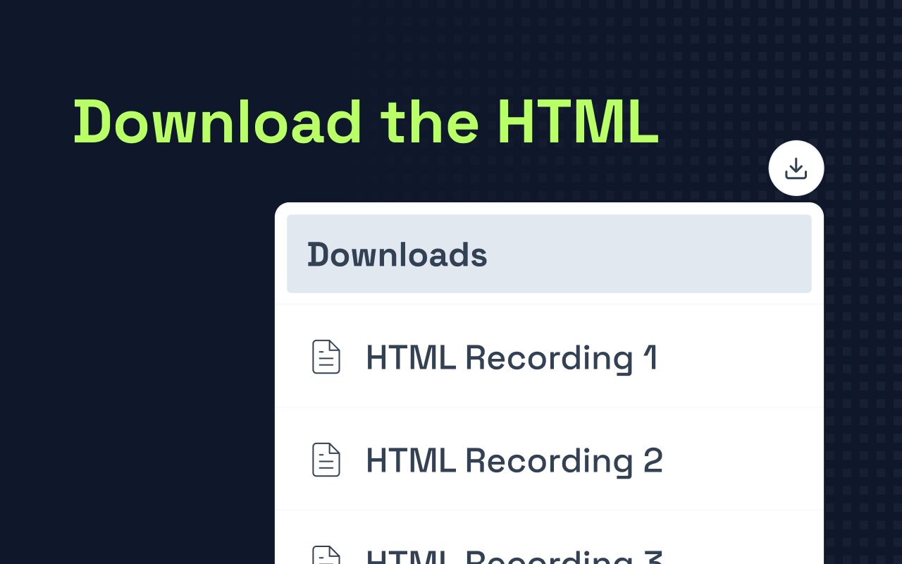 HTML Recorder chrome谷歌浏览器插件_扩展第4张截图