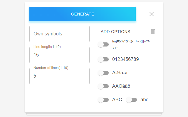 Random Password Generator chrome谷歌浏览器插件_扩展第2张截图