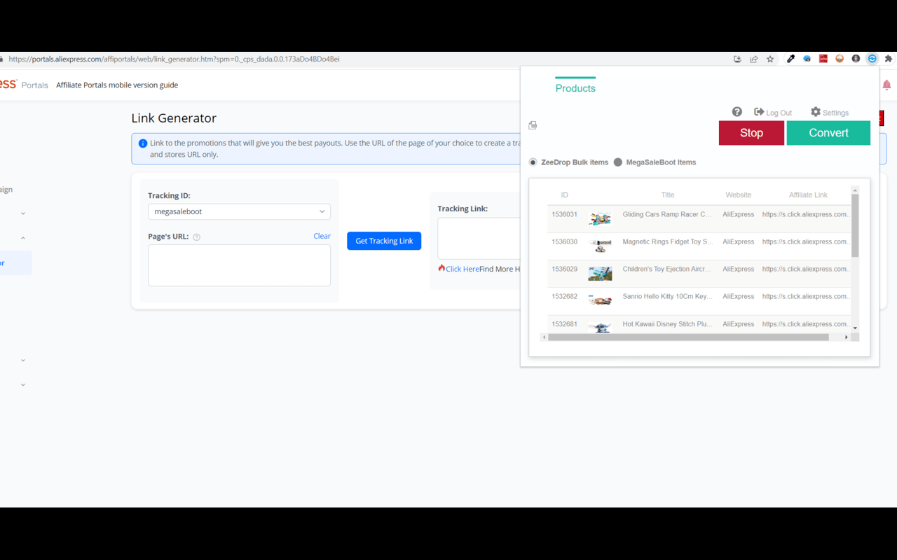 ZeeDrop Affiliate Converter chrome谷歌浏览器插件_扩展第1张截图
