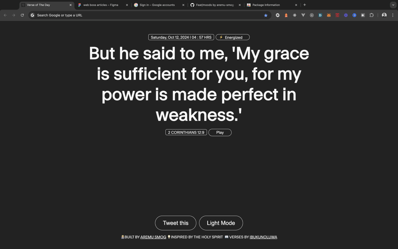 Verse of the Day chrome谷歌浏览器插件_扩展第1张截图