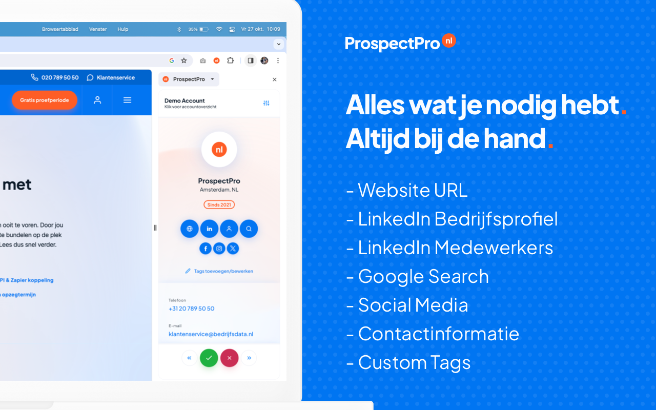 ProspectPro - B2B prospecting (NL) chrome谷歌浏览器插件_扩展第2张截图