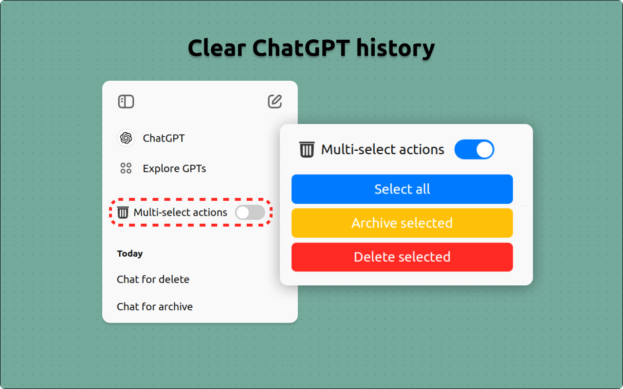 删除所有聊天记录 - ChatGPT Delete All Chats chrome谷歌浏览器插件_扩展第1张截图