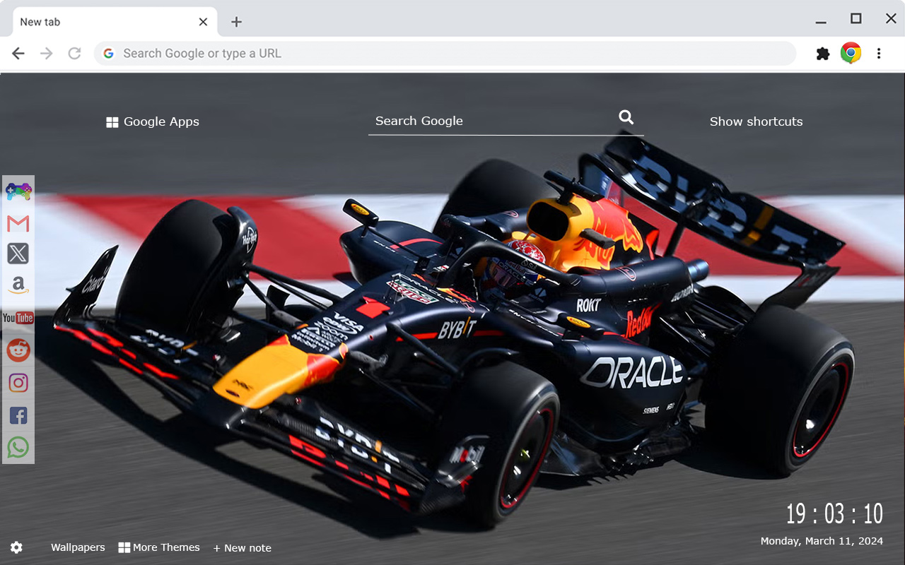 Red Bull Formula 1 Car Wallpapers New Tab by Gameograf chrome谷歌浏览器插件_扩展第1张截图