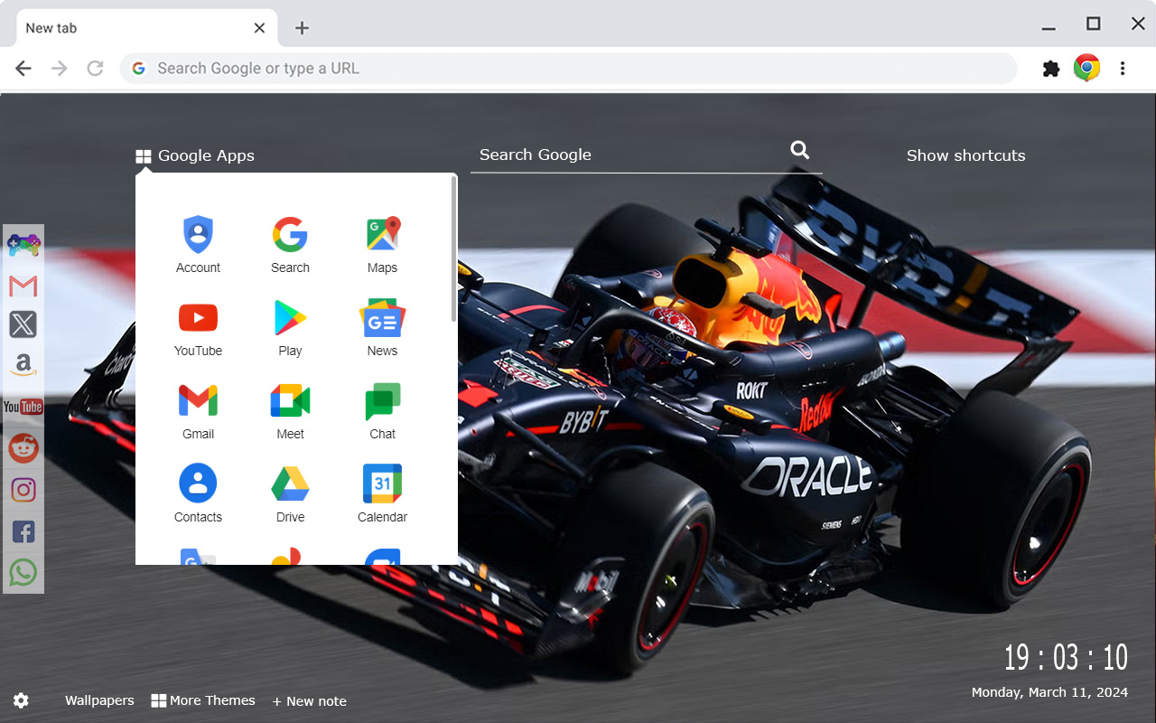 Red Bull Formula 1 Car Wallpapers New Tab by Gameograf chrome谷歌浏览器插件_扩展第5张截图