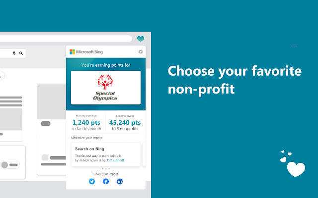 Microsoft Bing Search with Donations chrome谷歌浏览器插件_扩展第2张截图