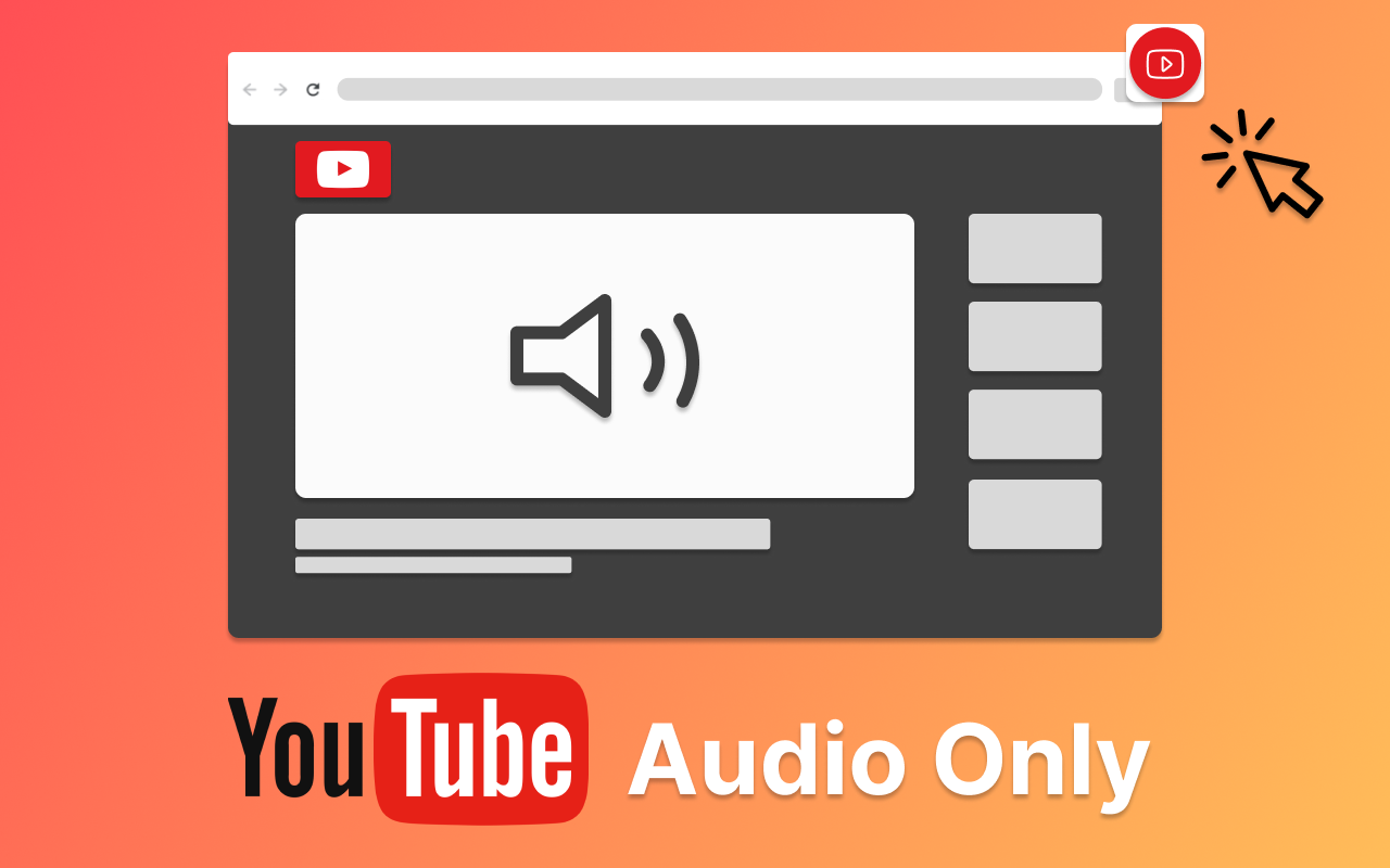 YouTube Audio Only chrome谷歌浏览器插件_扩展第1张截图