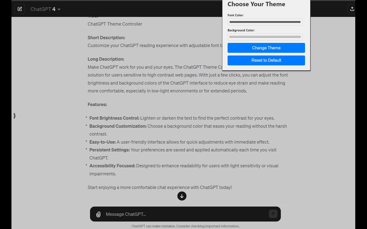 ChatGPT Theme Changer chrome谷歌浏览器插件_扩展第4张截图