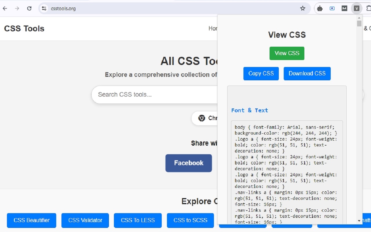 View CSS chrome谷歌浏览器插件_扩展第1张截图