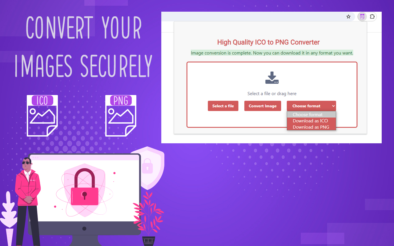 High Quality ICO to PNG Converter chrome谷歌浏览器插件_扩展第3张截图