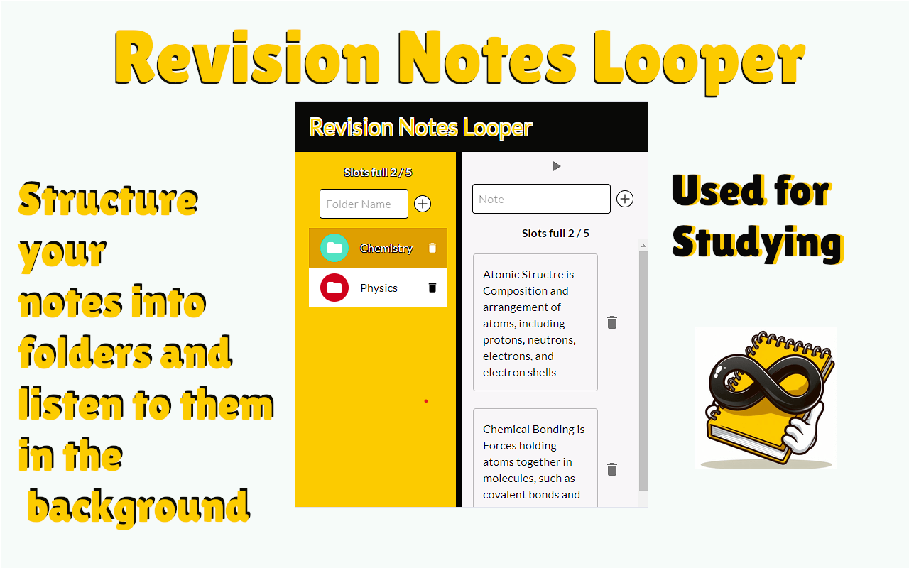 Notes Looper (text To Audio Notes) (Notes Repeater/ Shuffle Through Notes) chrome谷歌浏览器插件_扩展第1张截图