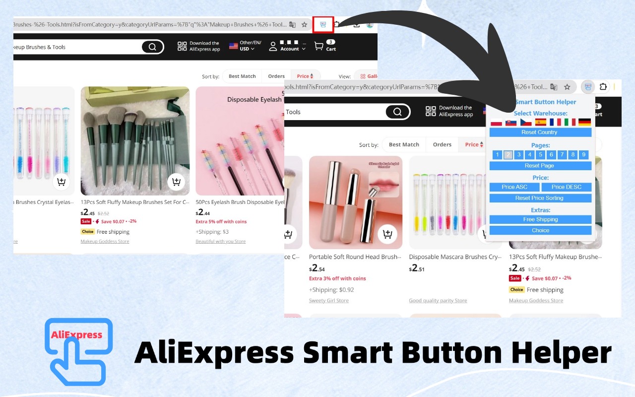 AliExpress Smart Button Helper chrome谷歌浏览器插件_扩展第1张截图