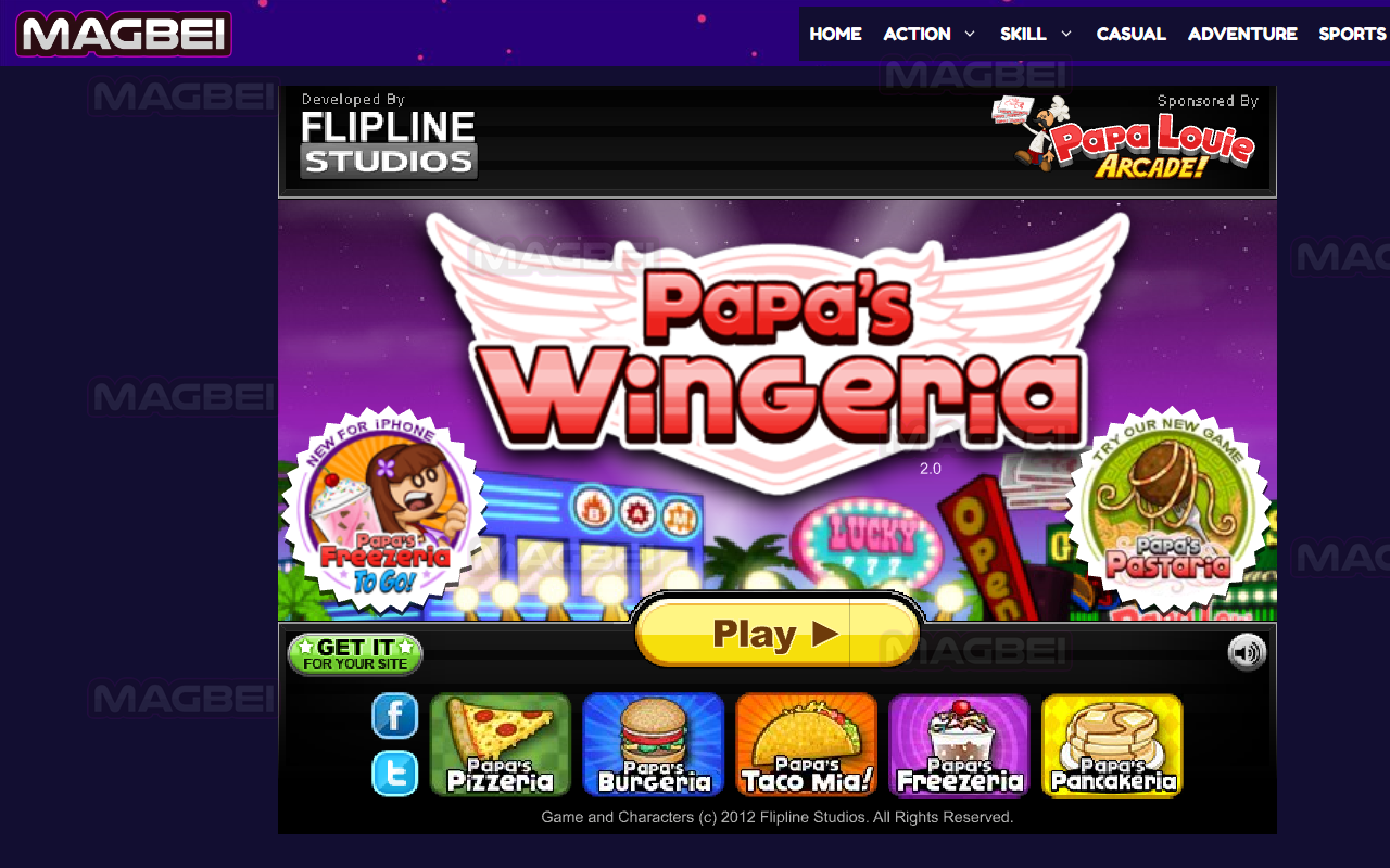 Papa's Wingeria Unblocked Game - Launcher chrome谷歌浏览器插件_扩展第4张截图