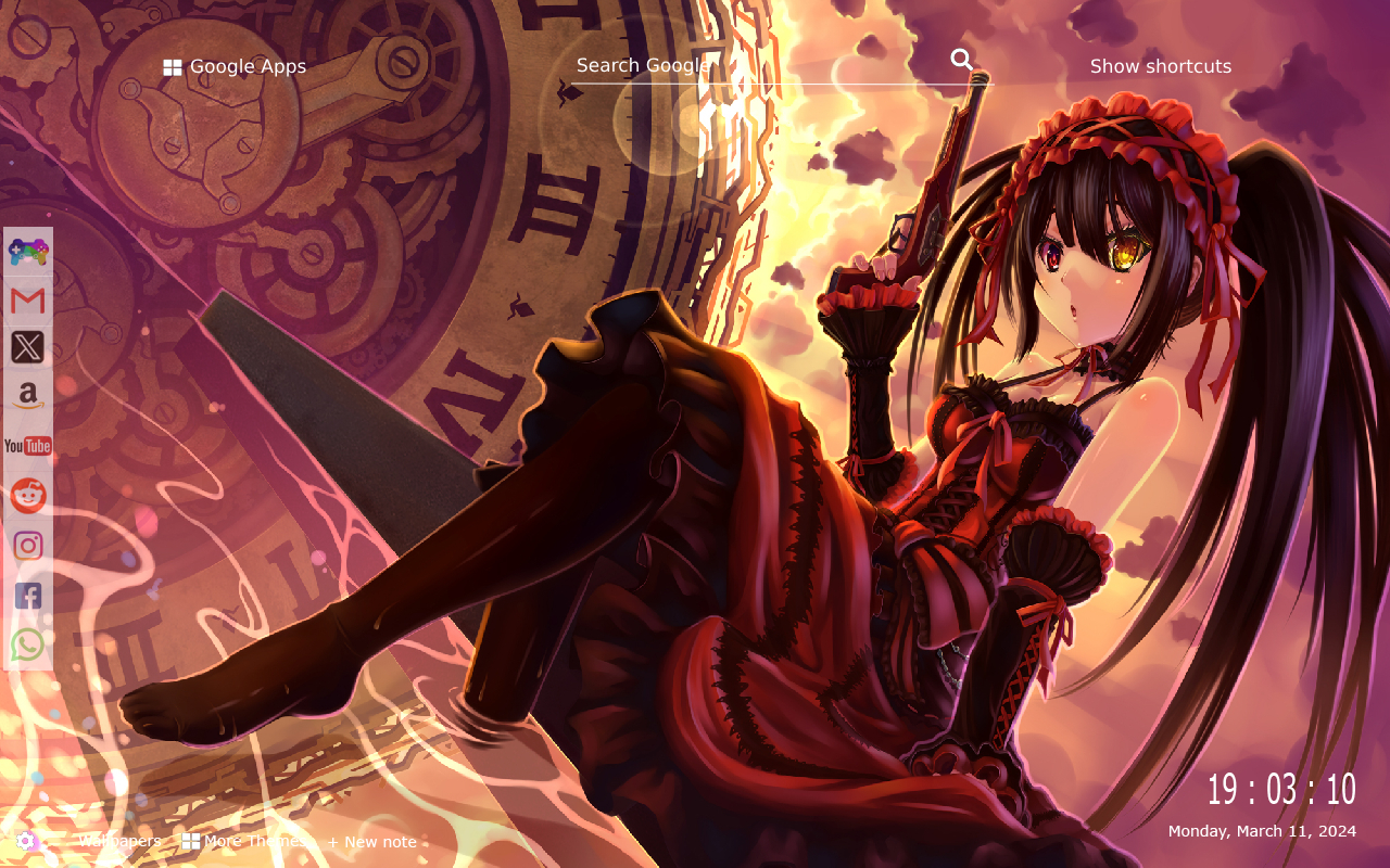 Kurumi Tokisaki Wallpapes New Tab by Gameograf chrome谷歌浏览器插件_扩展第1张截图