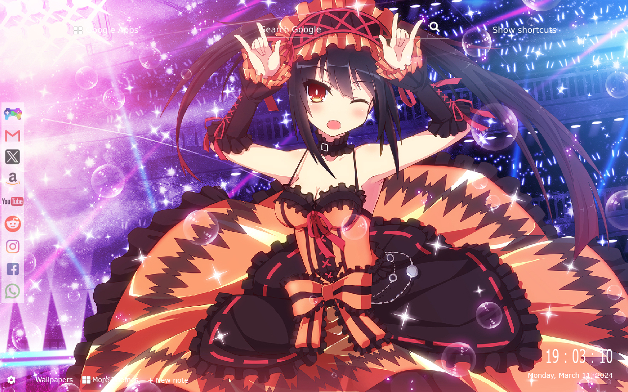 Kurumi Tokisaki Wallpapes New Tab by Gameograf chrome谷歌浏览器插件_扩展第2张截图