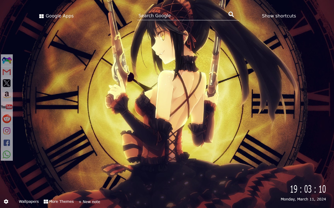 Kurumi Tokisaki Wallpapes New Tab by Gameograf chrome谷歌浏览器插件_扩展第4张截图