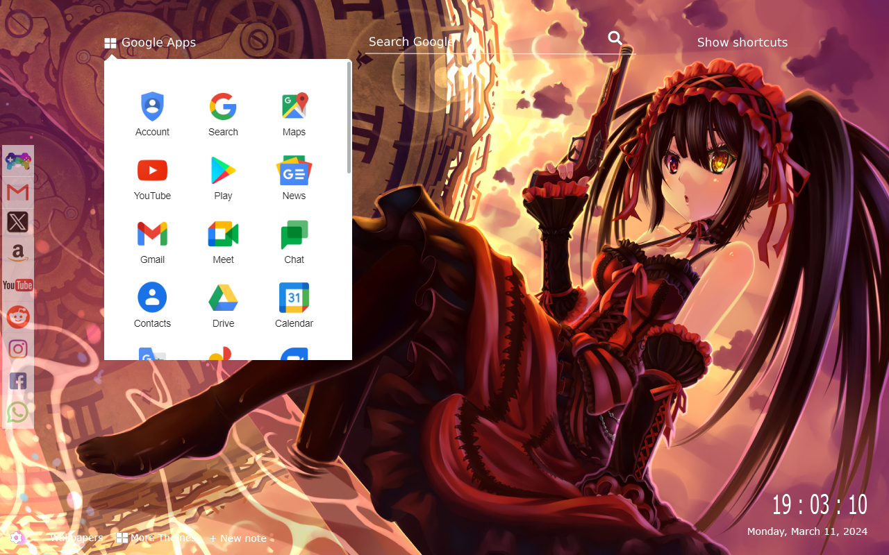 Kurumi Tokisaki Wallpapes New Tab by Gameograf chrome谷歌浏览器插件_扩展第5张截图