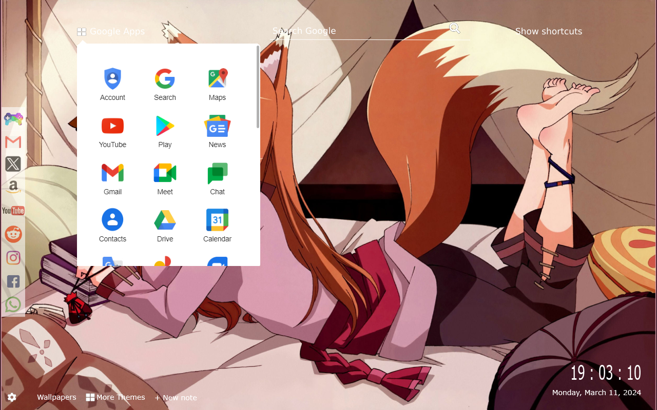 Holo (Spice & Wolf) Wallpapers New Tab by Gameograf chrome谷歌浏览器插件_扩展第2张截图