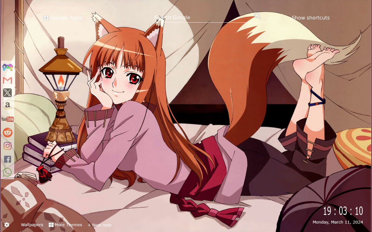 Holo (Spice & Wolf) Wallpapers New Tab by Gameograf chrome谷歌浏览器插件_扩展第3张截图