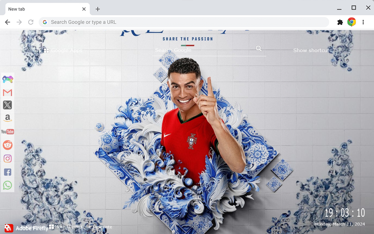 Portugal National Football Team Euro 2024 New Tab Extension chrome谷歌浏览器插件_扩展第2张截图