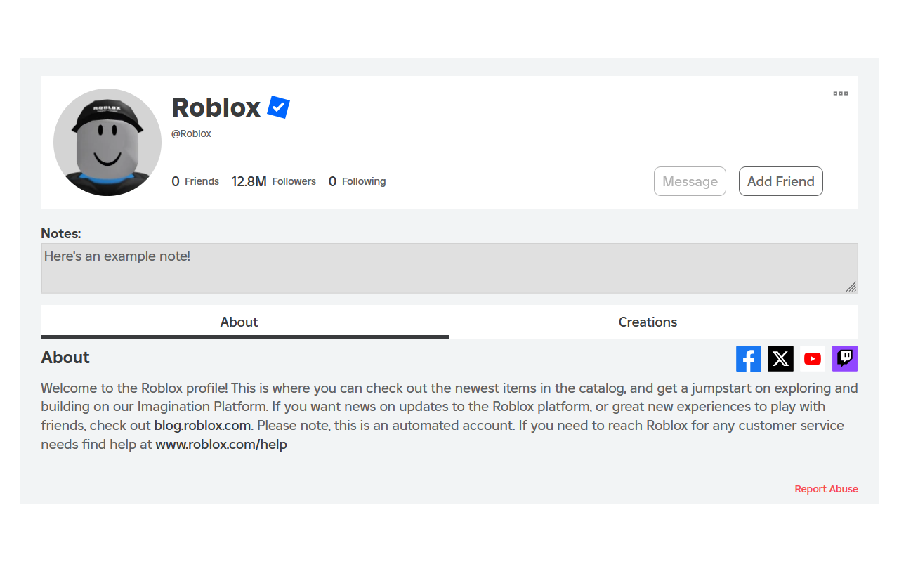 Roblox Profile Notes chrome谷歌浏览器插件_扩展第1张截图