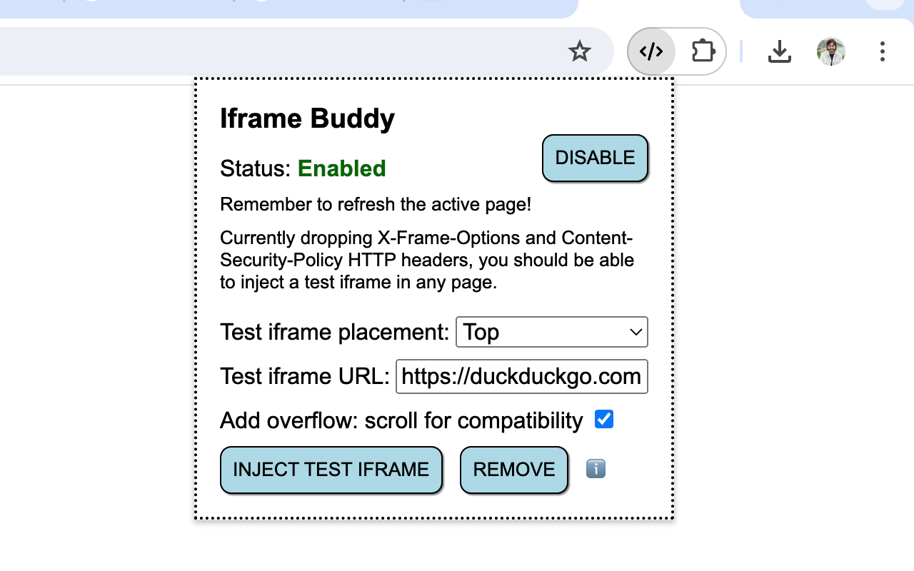 Iframe Buddy chrome谷歌浏览器插件_扩展第1张截图