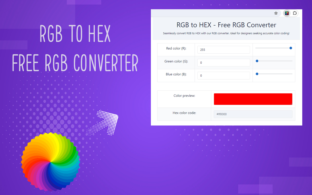 RGB to HEX - Free RGB Converter chrome谷歌浏览器插件_扩展第1张截图