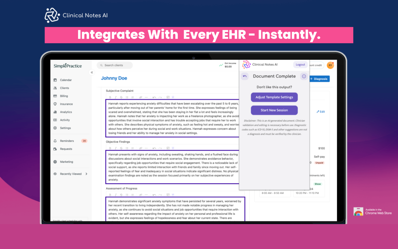 Clinical Notes AI chrome谷歌浏览器插件_扩展第3张截图
