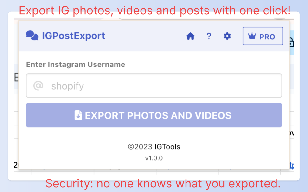 IG Post Export - Export IG photos and videos chrome谷歌浏览器插件_扩展第2张截图