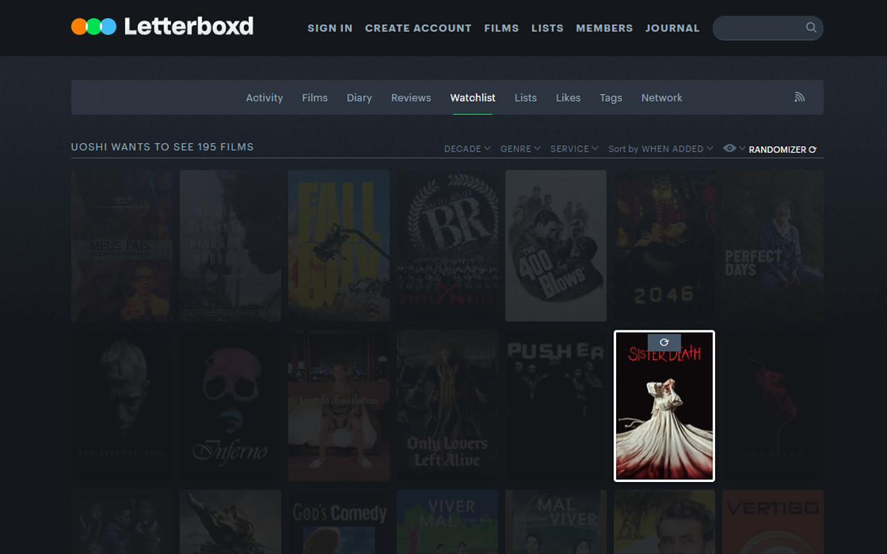 Letterboxd - Watchlist Randomizer chrome谷歌浏览器插件_扩展第2张截图