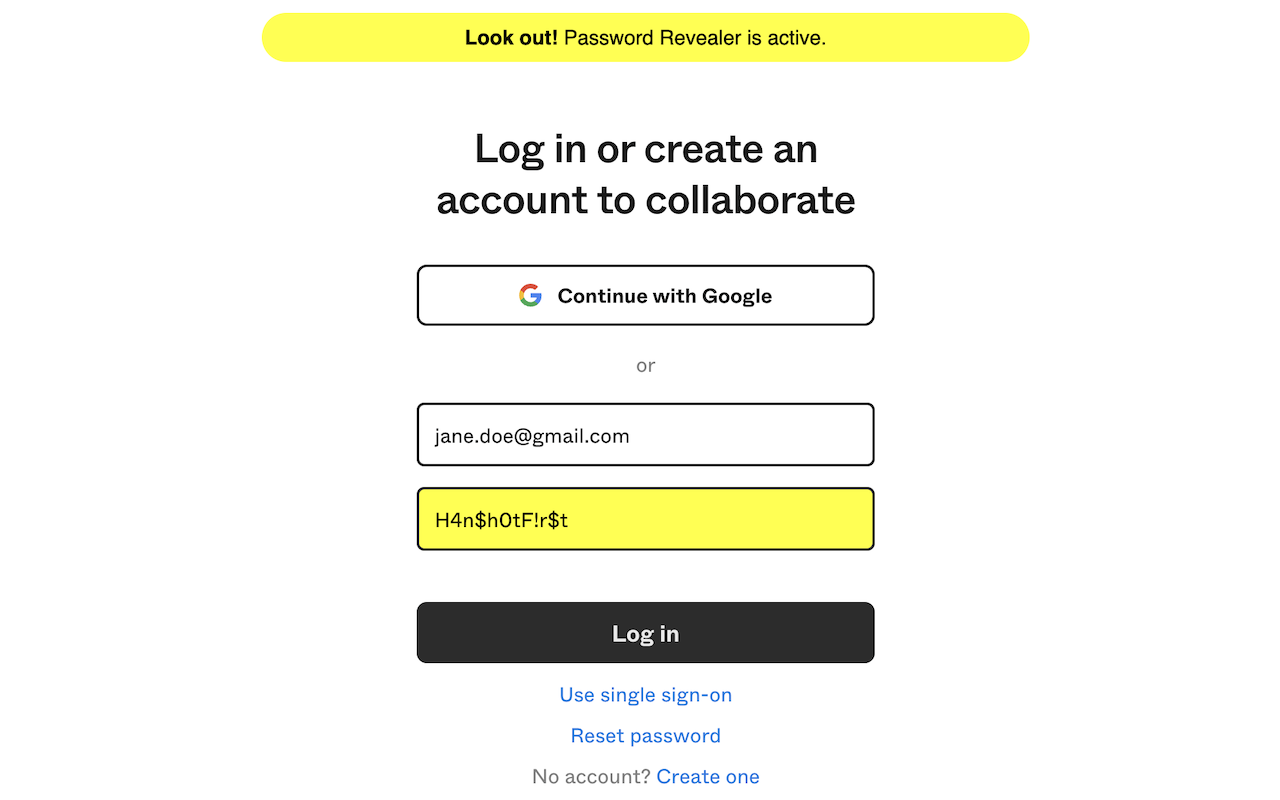 Simple Password Revealer chrome谷歌浏览器插件_扩展第2张截图