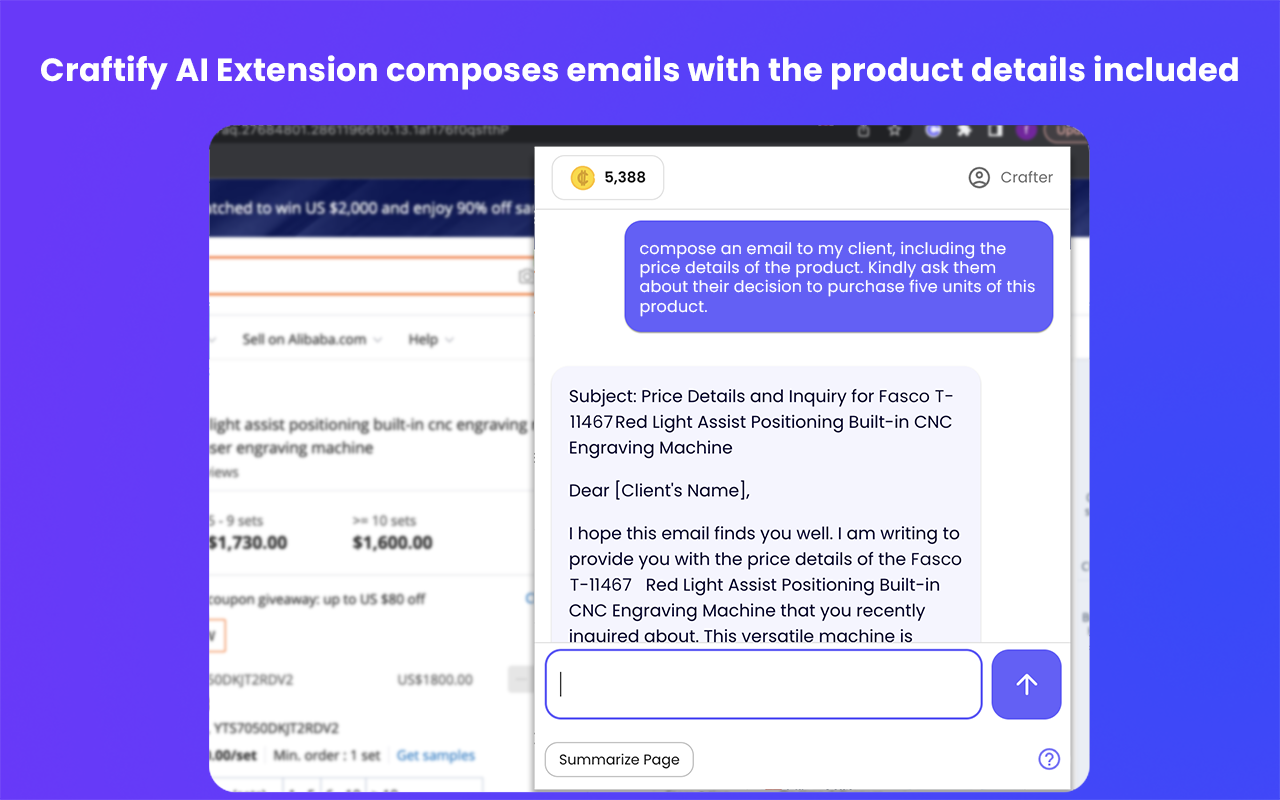 Craftify AI - Your AI Marketing Assistant chrome谷歌浏览器插件_扩展第2张截图