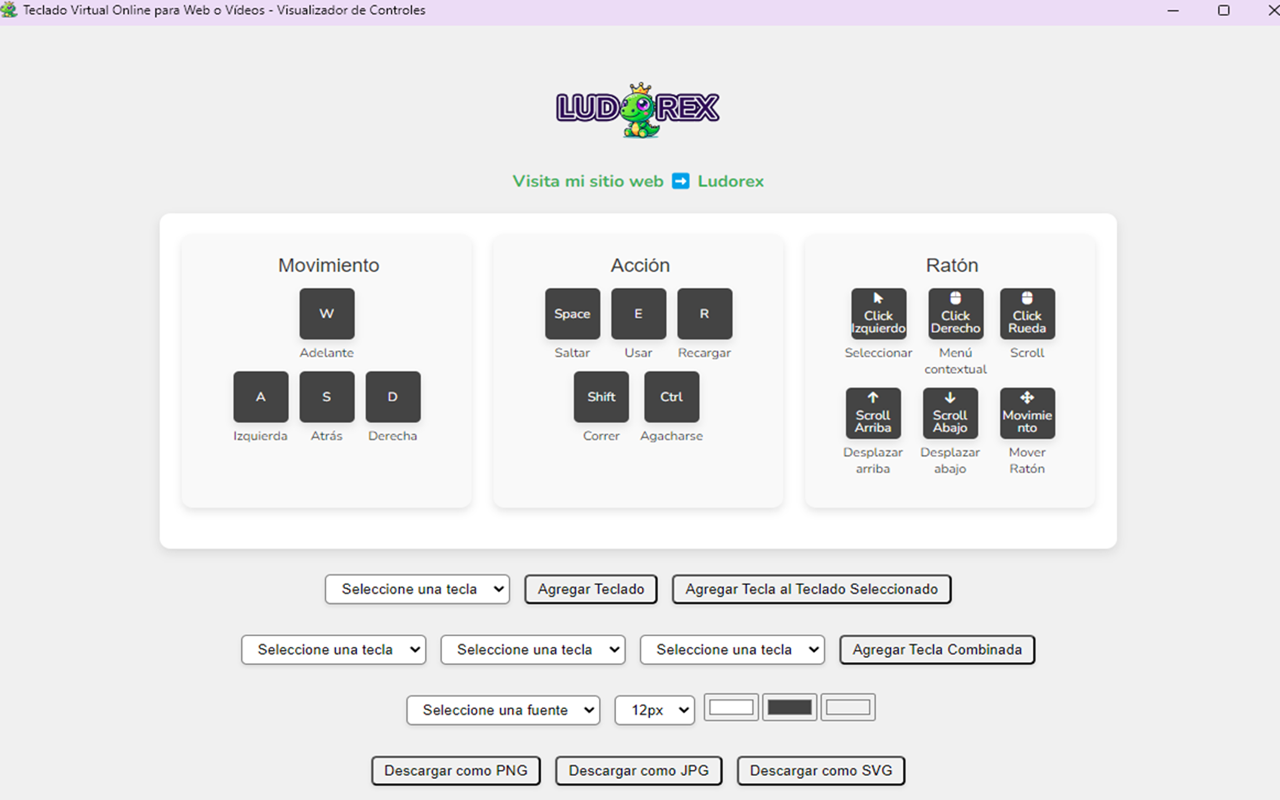 Teclado Virtual Online para Web o Vídeos - Visualizador de Controles chrome谷歌浏览器插件_扩展第1张截图