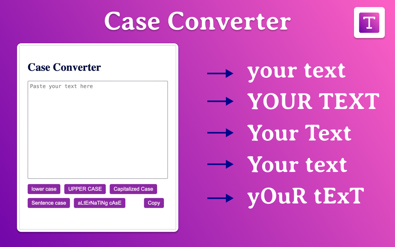 Case Converter chrome谷歌浏览器插件_扩展第1张截图